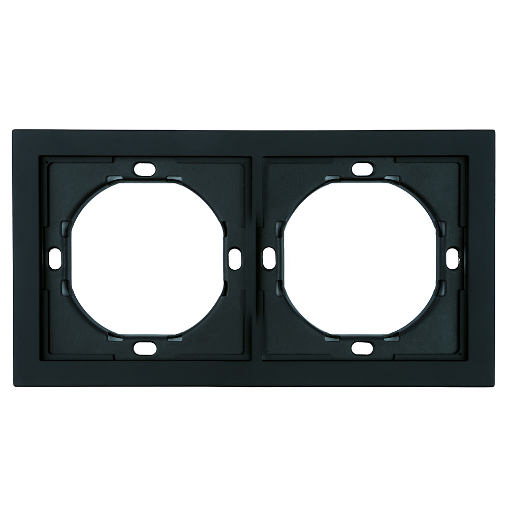 Рамка 2-местная, STEKKER, серия Мия, PFR00-3002-05, черный бархат от компании Stekker