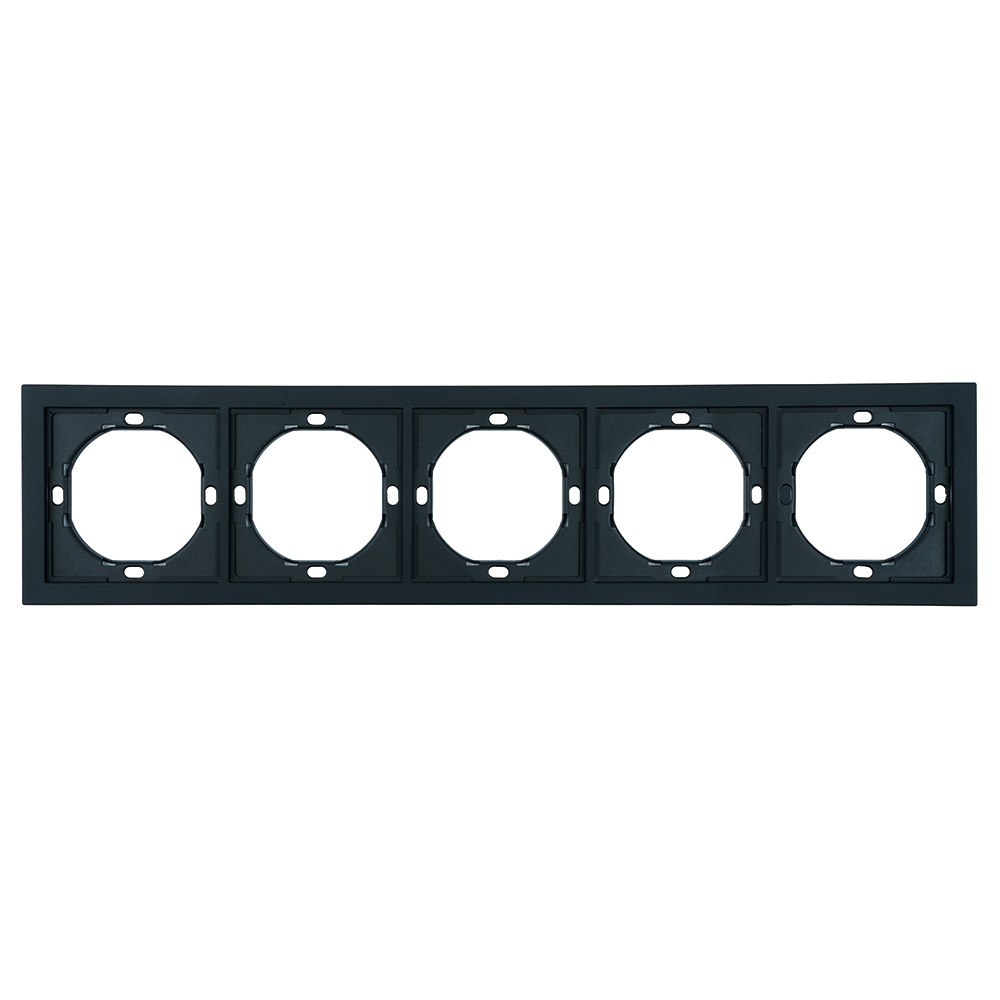 Рамка 5-местная, STEKKER, серия Мия, PFR00-3005-05, черный бархат от компании Stekker