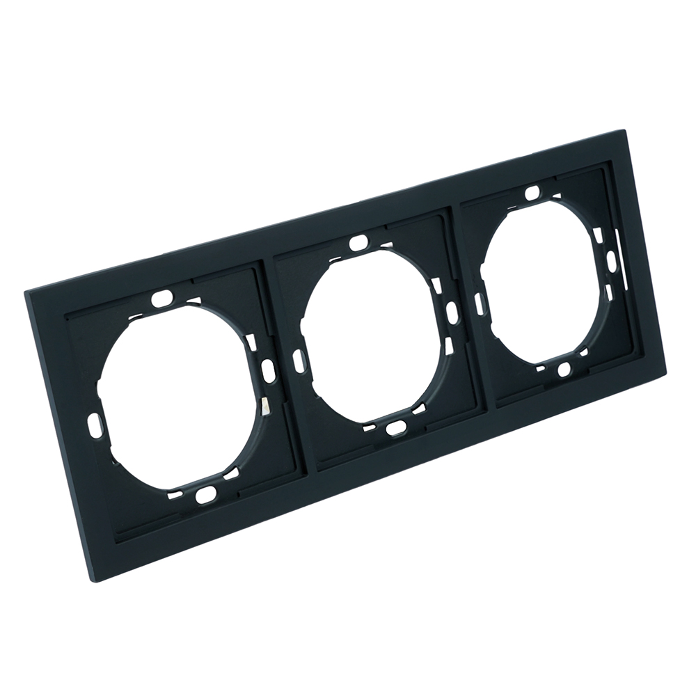 Рамка 3-местная, STEKKER, серия Мия, PFR00-3003-05, черный бархат от компании Stekker