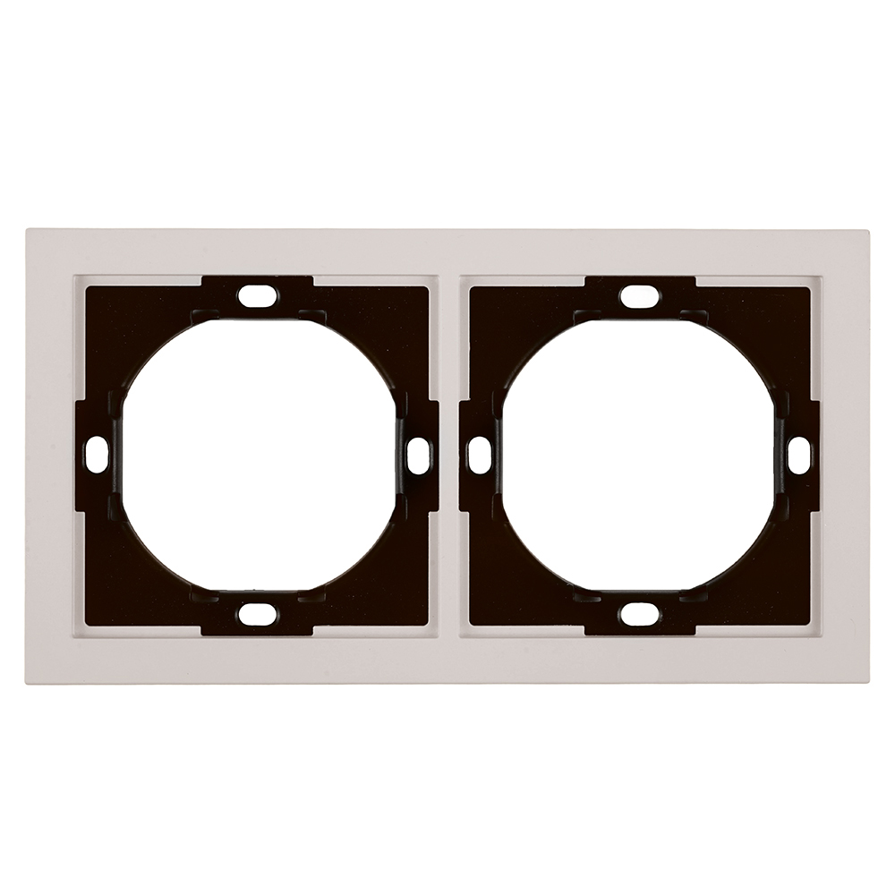 Рамка 2-местная, STEKKER, серия Мия, PFR00-3002-08, пудровый жемчуг от компании Stekker