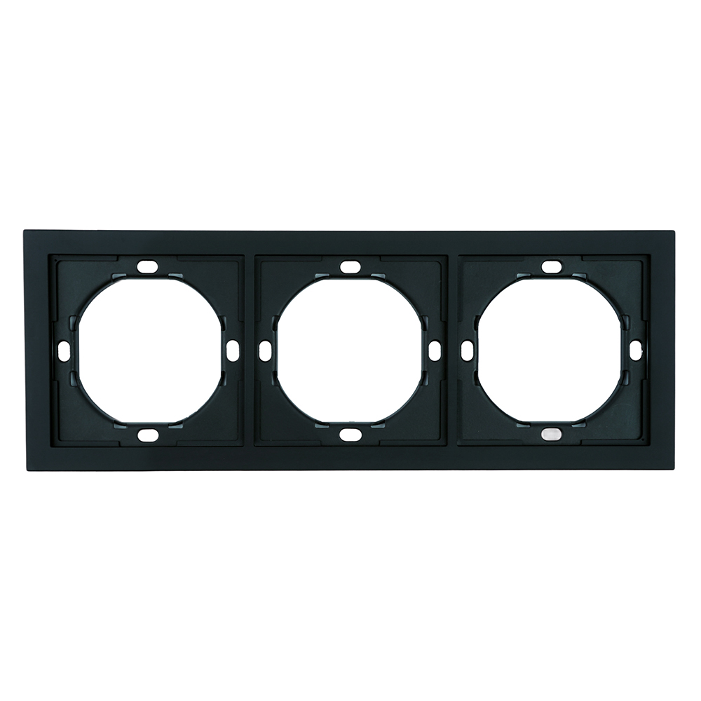 Рамка 3-местная, STEKKER, серия Мия, PFR00-3003-05, черный бархат от компании Stekker