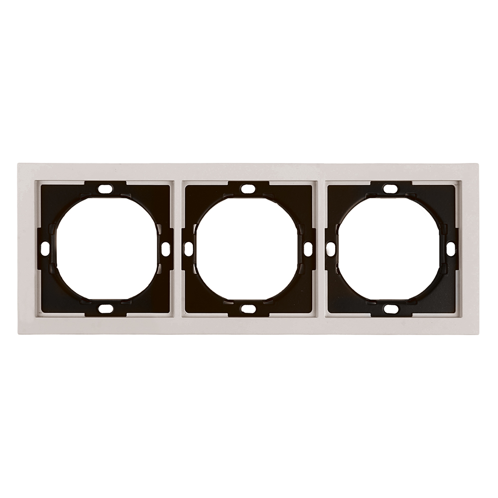 Рамка 3-местная, STEKKER, серия Мия, PFR00-3003-08, пудровый жемчуг от компании Stekker