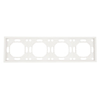 Рамка STEKKER, PFR00-5004-01 4-местная, серия Эмили, белый фарфор, soft touch 49887