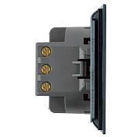 Переключатель перекрестный 1-клавишный (механизм), STEKKER, 250В, 10А, серия Мия, RSW10-3110-05, черный бархат 50571