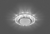 Светильник встраиваемый с белой LED подсветкой Feron CD4025 потолочный GX53 без лампы прозрачный 29539 Светильник встраиваемый с белой LED подсветкой Feron CD4025 потолочный GX53 без лампы прозрачный 29539