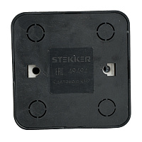 Розетка 1-местная с/з открытой установки, STEKKER, 250В, 16А, IP20, серия София, черный матовый, MST16-11-05 49494 Розетка 1-местная с/з открытой установки, STEKKER, 250В, 16А, IP20, серия София, черный матовый, MST16-11-05 49494