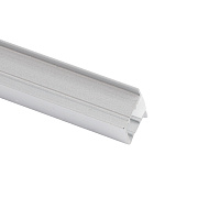 Профиль алюминиевый встраиваемый 10х17мм, серебро, CAB244( в комплекте с матовым экраном, 2 заглушками, 4 крепежами) FERON