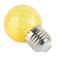 Лампа светодиодная Feron LB-385 Шарик желтый прозрачный E27 1W 230V 52161