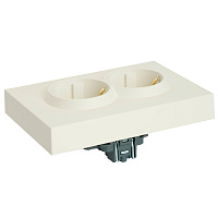 Розетка 2-местная с защитной шторкой, STEKKER, с/з, 250В, 16А, серия Эмили, RST16-5114-01, белый фарфор, soft touch  49882 Розетка 2-местная с защитной шторкой, STEKKER, с/з, 250В, 16А, серия Эмили, RST16-5114-01, белый фарфор, soft touch  49882