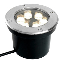 Светодиодный светильник тротуарный (грунтовый) Feron SP2802, 6W, AC/DC12-24V, низковольтный, 4000К, металлик, D120*H90mm, вн.диаметр: 90m, IP67  48346 Светодиодный светильник тротуарный (грунтовый) Feron SP2802, 6W, AC/DC12-24V, низковольтный, 4000К, металлик, D120*H90mm, вн.диаметр: 90m, IP67  48346