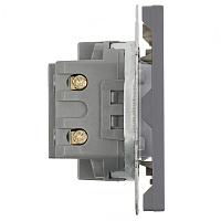 Розетка 2-местная USB + Type C (механизм), STEKKER, 250В, 20W, серия Эмили, RST10-5115-10, платиново-серый, soft touch 49957