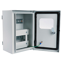 Шкаф учетно-распределительный навесной ЩУРн-1/6 STEKKER EBX60-3/1/6.2-54  IP54 (285*190*145) сталь, серия ArcaMetal 50707