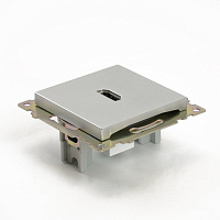 Розетка HDMI 2.1, Type A (механизм), STEKKER GLS00-7118-03, серия Катрин, серебро 50061 Розетка HDMI 2.1, Type A (механизм), STEKKER GLS00-7118-03, серия Катрин, серебро 50061