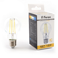 Лампа светодиодная Feron LB-615 Шар E27 15W 175-265V 2700K 38241 Лампа светодиодная Feron LB-615 Шар E27 15W 175-265V 2700K 38241
