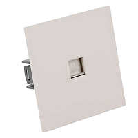 Розетка компьютерная 1-местная RJ-45 (механизм), STEKKER, серия Мия, RST00-3117-08, пудровый жемчуг 50480