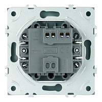 Выключатель 1-клавишный самовозвратный (механизм), STEKKER, 250В, 10А, серия Эмили, RSW10-5112-10, платиново-серый, soft touch 50328