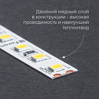 Светодиодная LED лента Feron LS501, 120SMD(2835)/м 11Вт/м 24V 5000*8*1.22мм 3000К IP20 Светодиодная LED лента Feron LS501, 120SMD(2835)/м 11Вт/м 24V 5000*8*1.22мм 3000К IP20