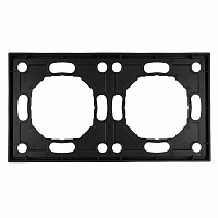 Рамка STEKKER, PFR00-5002-05 2-местная, серия Эмили, черный уголь, soft touch 49859