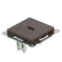 Розетка HDMI 2.1, Type A (механизм), STEKKER GLS00-7118-04, серия Катрин, шоколад 50064 Розетка HDMI 2.1, Type A (механизм), STEKKER GLS00-7118-04, серия Катрин, шоколад 50064