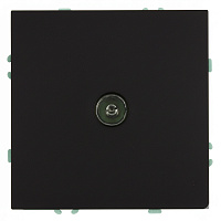 Розетка телевизионная 1-местная (механизм), STEKKER, 75 Ом, 5-862МГц, серия Эмили, RST00-5108-05, черный уголь, soft touch 49849