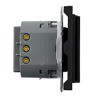 Выключатель карточный (механизм), STEKKER, 250В, 40А, серия Эмили, RSW40-5114-05, черный уголь, soft touch 50700