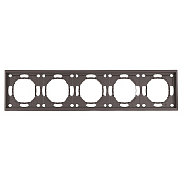 Рамка STEKKER, PFR00-5005-09 5-местная, серия Эмили, антрацит, soft touch 49940