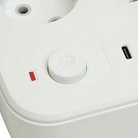Удлинитель 3-местный c/з 3x1 мм2, 1,8 м, 250В, 10А, 4USB+2Type-C 2,4А, серия Home plus, белый STEKKER HM09-36-02 49972 Удлинитель 3-местный c/з 3x1 мм2, 1,8 м, 250В, 10А, 4USB+2Type-C 2,4А, серия Home plus, белый STEKKER HM09-36-02 49972