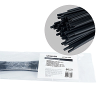 HST-420-100 BK Термоусадочная трубка 4,0/2,0 STEKKER, длина 100 см., усадка 2:1, черный  39729