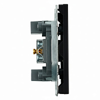 Розетка телевизионная 1-местная (механизм), STEKKER, 75 Ом, 5-862МГц, серия Эмили, RST00-5108-05, черный уголь, soft touch 49849