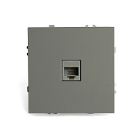 Розетка компьютерная 1-местная RJ-45 (механизм), STEKKER, серия Эмили, RST00-5117-10, платиново-серый, soft touch 49951 Розетка компьютерная 1-местная RJ-45 (механизм), STEKKER, серия Эмили, RST00-5117-10, платиново-серый, soft touch 49951