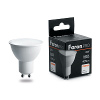 Лампа светодиодная Feron.PRO LB-1606 GU10 6W 175-265V 6400K 38088 Лампа светодиодная Feron.PRO LB-1606 GU10 6W 175-265V 6400K 38088