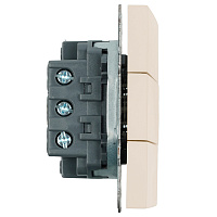 Выключатель 3-клавишный (механизм), STEKKER, 250В, 10А, серия Эмили, RSW10-5108-08, кашемир, soft touch 49896