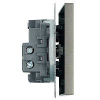 Переключатель 1-клавишный (механизм), STEKKER, 250В, 10A, серия Эмили, RSW10-5105-09, антрацит, soft touch 49919