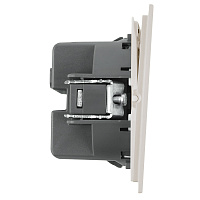 Выключатель 2-клавишный (механизм), STEKKER, 250В, 10А, серия Мия, RSW10-3104-08, пудровый жемчуг 50473