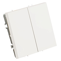 Переключатель перекрестный 2-клавишный (механизм), STEKKER, 250В, 10А, серия Эмили, RSW10-5111-01, белый фарфор, soft touch 50162