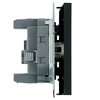 Выключатель 1-клавишный (механизм), СЗК, STEKKER, 250В, 10А, серия Эмили, RSW10-5103-05ZK, черный уголь, soft touch 50246