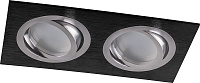Светильник встраиваемый Feron DL2802 потолочный MR16 G5.3 черный-хром 32641 Светильник встраиваемый Feron DL2802 потолочный MR16 G5.3 черный-хром 32641
