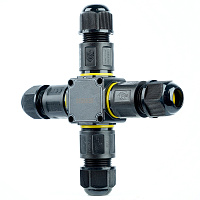 Соединитель-коннектор для проводов X 3-контактный LD557 STEKKER, водонепрониц. пружинный контакт 50559