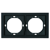 Рамка 2-местная, STEKKER, серия Мия, PFR00-3002-05, черный бархат 50462