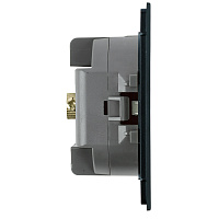 Розетка телевизионная 1-местная (механизм), STEKKER, 75 Ом, 5-862МГц, серия Мия, RST00-3108-05, черный бархат 50449