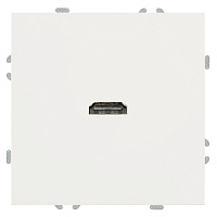 Розетка HDMI 2.0 Type A (механизм), STEKKER, серия Эмили, RST00-5118-01, белый фарфор, soft touch 50163