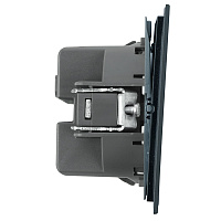 Выключатель 2-клавишный (механизм), STEKKER, 250В, 10А, серия Мия, RSW10-3104-05, черный бархат  50443