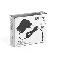 Трансформатор электронный для светодиодной ленты 12W 12V (драйвер), LB005 FERON Артикул 48050 Трансформатор электронный для светодиодной ленты 12W 12V (драйвер), LB005 FERON Артикул 48050
