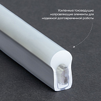 Cветодиодная LED лента Feron LS720 неоновая, 120SMD(2835)/м 9.6Вт/м  50м 220V IP67, желтый