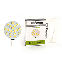 Лампа светодиодная Feron LB-16 G4 3W 12V 4000K 25093 Лампа светодиодная Feron LB-16 G4 3W 12V 4000K 25093