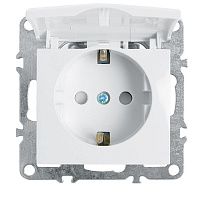Розетка 1-местная с/з с крышкой (механизм), STEKKER, PST16-9112-01, 250В, 16А с защ. шторкой, серия Эрна, белый 39319 Розетка 1-местная с/з с крышкой (механизм), STEKKER, PST16-9112-01, 250В, 16А с защ. шторкой, серия Эрна, белый 39319