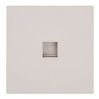 Розетка компьютерная 1-местная RJ-45 (механизм), STEKKER, серия Мия, RST00-3117-08, пудровый жемчуг 50480