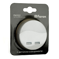 Светильник ночник Feron c 2мя USB выходами, FN1122 0,5W 230V, белый 41021 Светильник ночник Feron c 2мя USB выходами, FN1122 0,5W 230V, белый 41021