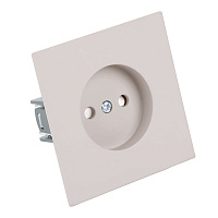 Розетка 1-местная с защитной шторкой (механизм), STEKKER, б/з, 250В, 16А, серия Мия, RST16-3109-08, пудровый жемчуг 50483