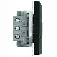 Выключатель 3-клавишный (механизм), STEKKER, 250В, 10А, серия Эмили, RSW10-5108-05, черный уголь, soft touch 49844